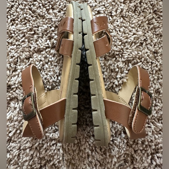 Rachel Shoes Brown Strappy Sandals – Girls Size 8 - Picture 3 of 5
